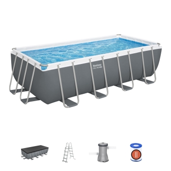 Basen Stelażowy 16 x 8 FT / 488 x 244 x 122 cm Power Steel BESTWAY Set 56670